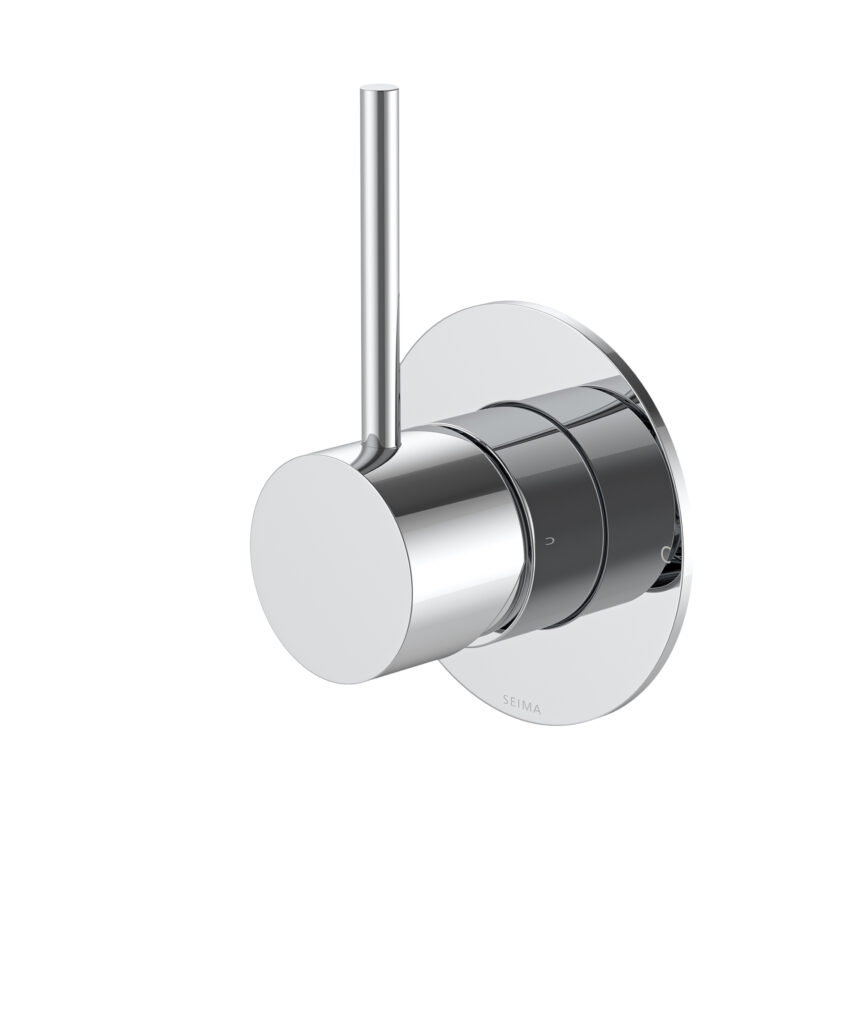 Anson Up Wall Mixer with 80mm Backplate - Lead Free - Chrome