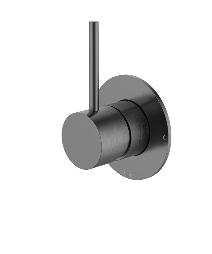 Anson Up Wall Mixer with 80mm Backplate - Lead Free - Gunmetal