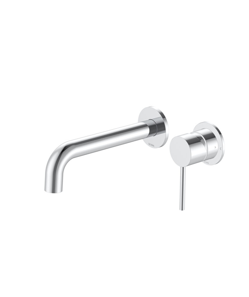 Anson Wall Mixer and Spout Set with Separate Backplates - Lead Free - Chrome