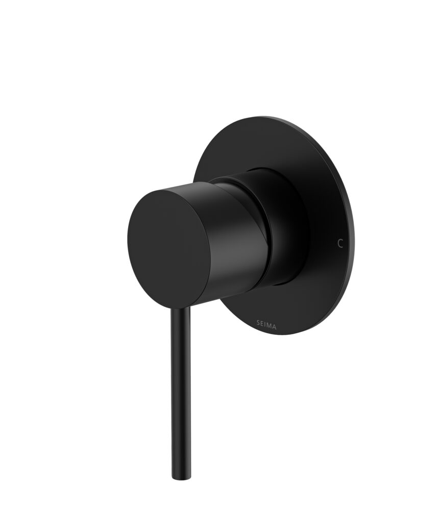 Anson Wall Mixer with 80mm Backplate - Lead Free - Black Matte