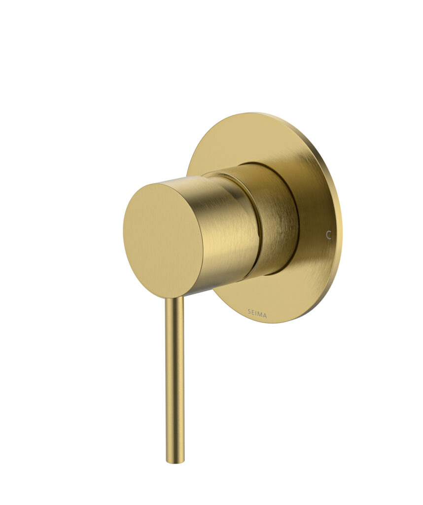 Anson Wall Mixer with 80mm Backplate - Lead Free - Brushed Gold