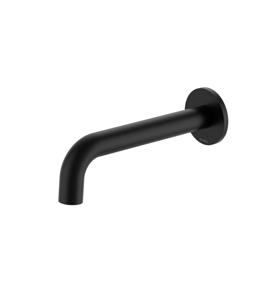 Anson Wall Spout - 180/200/220mm - Lead Free - Black Matte