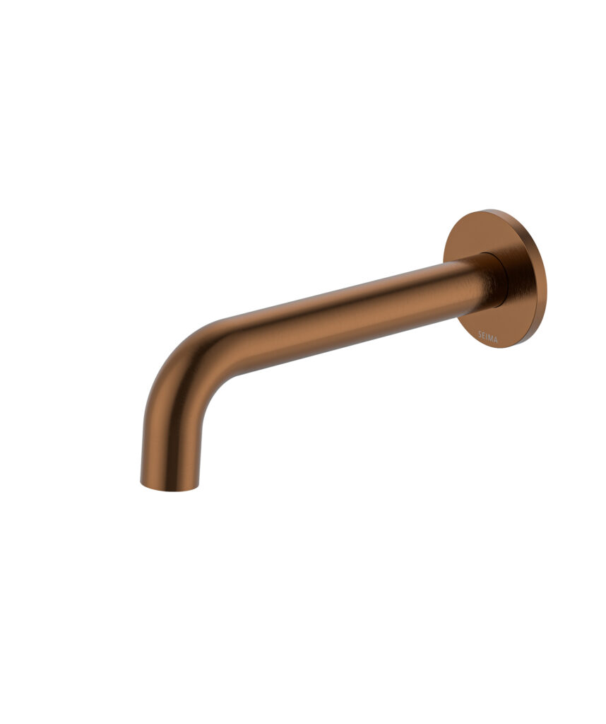 Anson Wall Spout - 180/200/220mm - Lead Free - Brushed Bronze