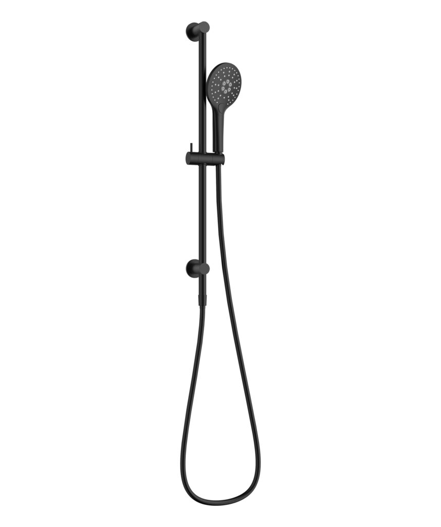 Anson Water Through Rail Shower - Black Matte