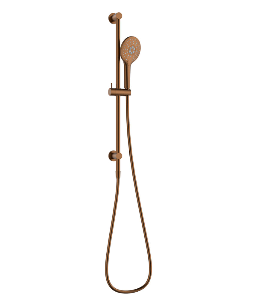 Anson Water Through Rail Shower - Brushed Bronze