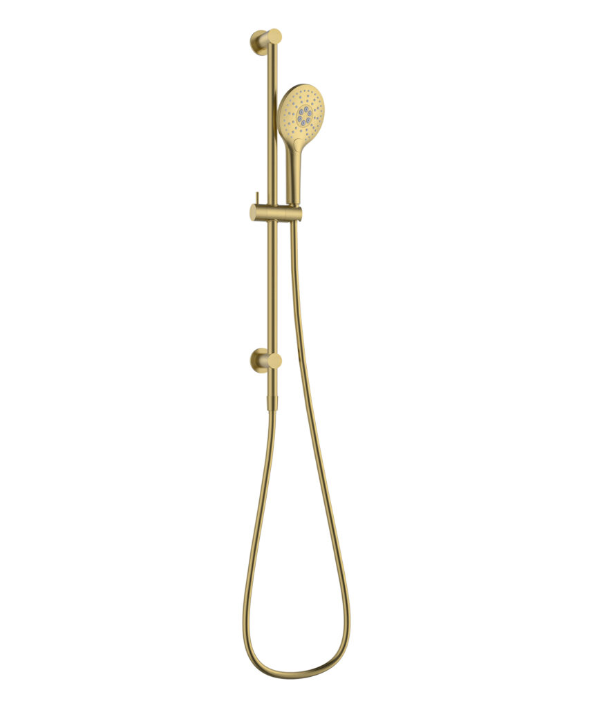 Anson Water Through Rail Shower - Brushed Gold