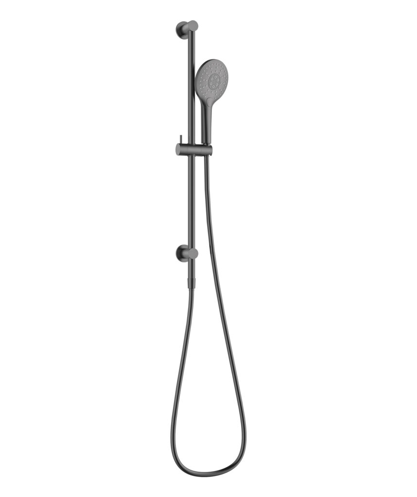 Anson Water Through Rail Shower - Gunmetal