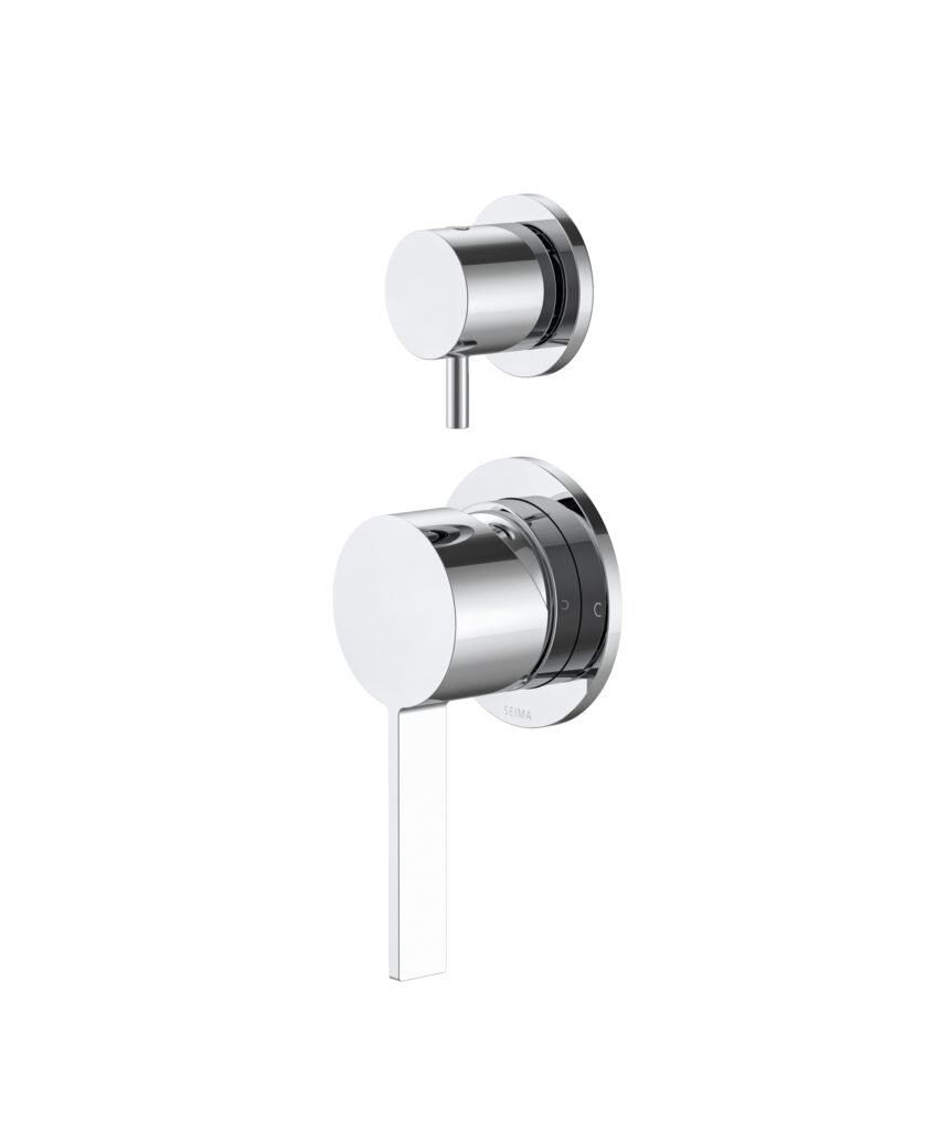 Edge Diverter Mixer with Separate Backplates - Lead Free - Chrome