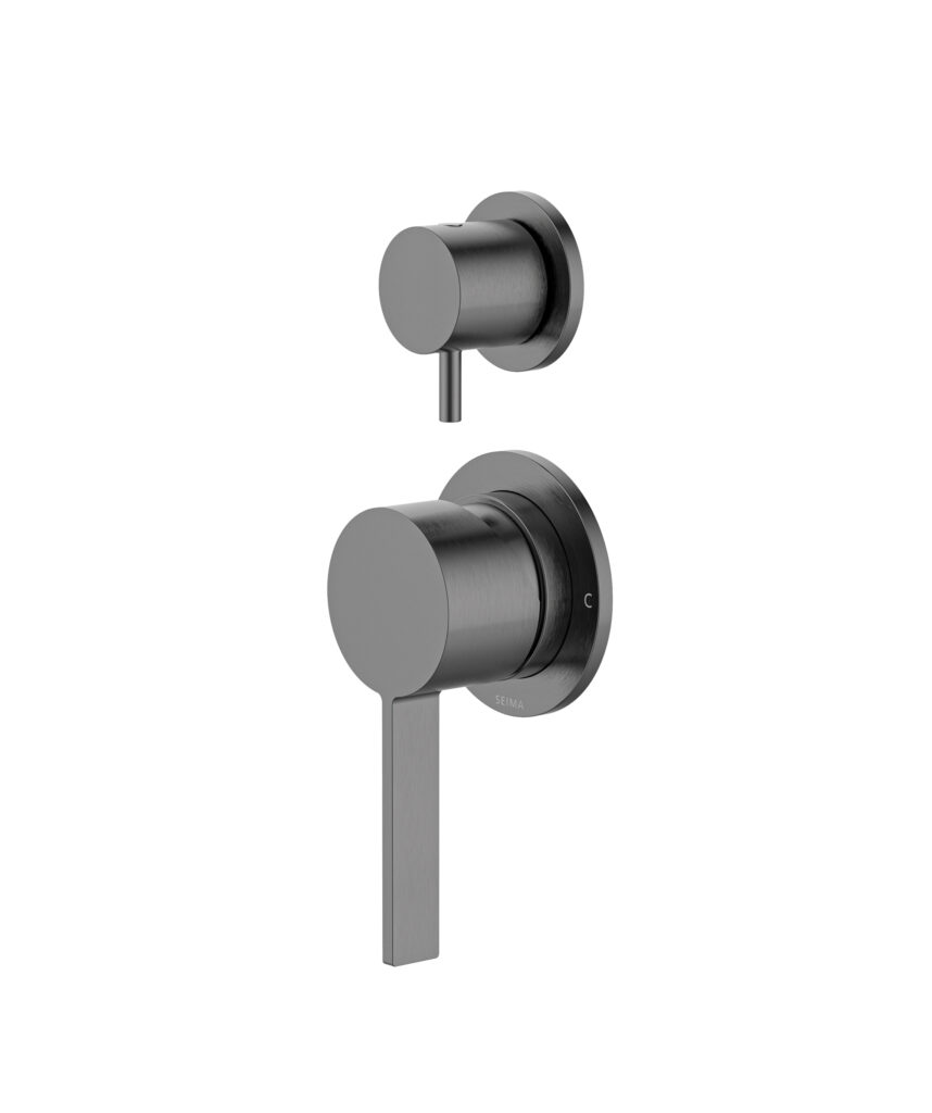 Edge Diverter Mixer with Separate Backplates - Lead Free - Gunmetal