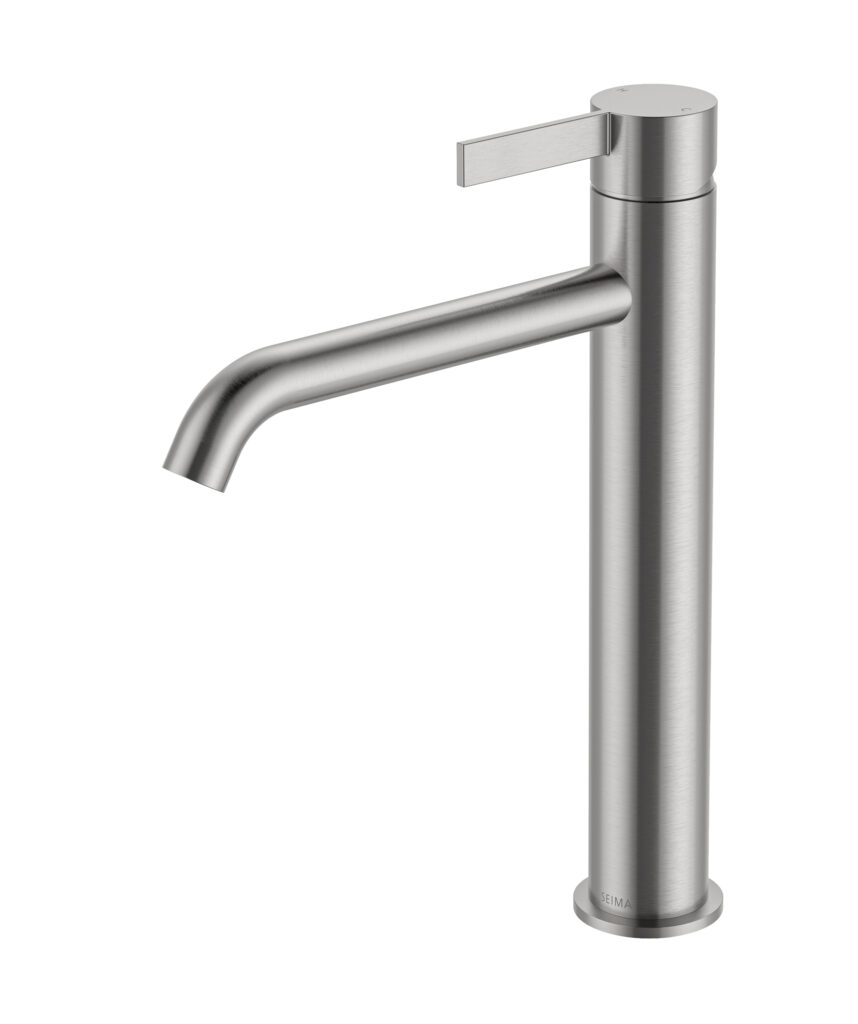 Edge Tall Basin Mixer - Lead Free - Brushed SS