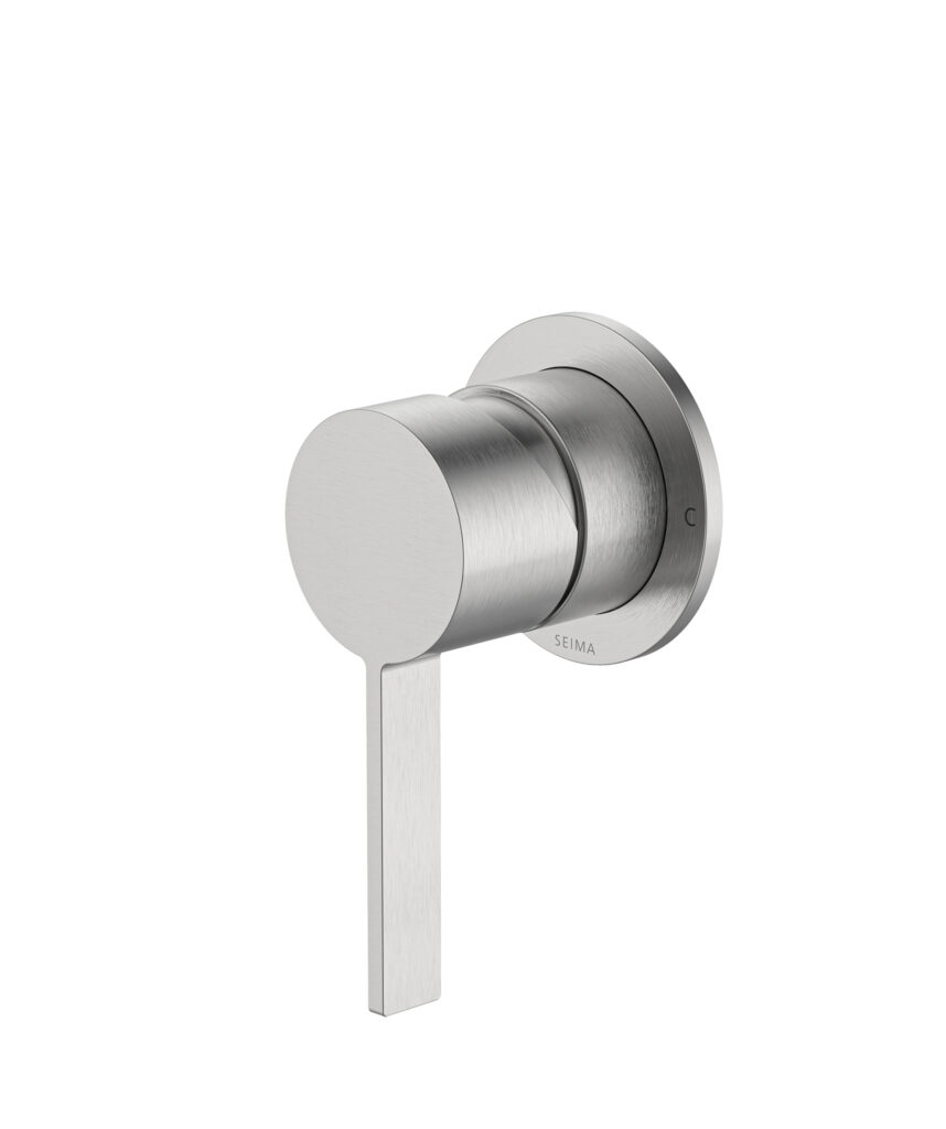 Edge Wall Mixer with 60mm Backplate - Lead Free - Brushed SS