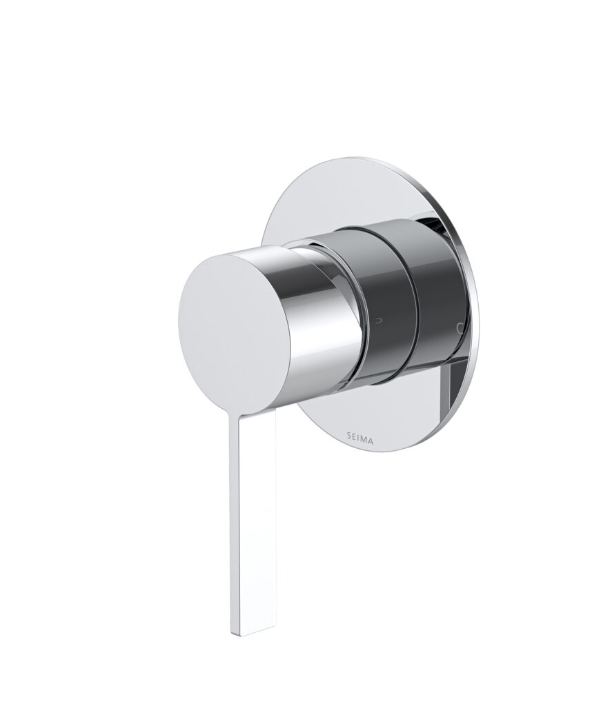 Edge Wall Mixer with 80mm Backplate - Lead Free - Chrome