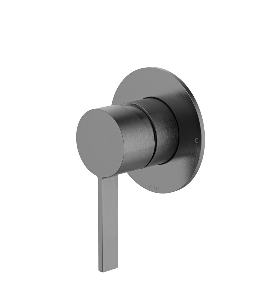 Edge Wall Mixer with 80mm Backplate - Lead Free - Gunmetal