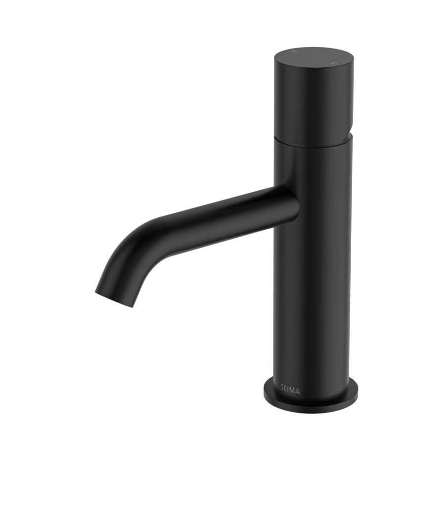 Enna Basin Mixer - Lead Free - Black Matte