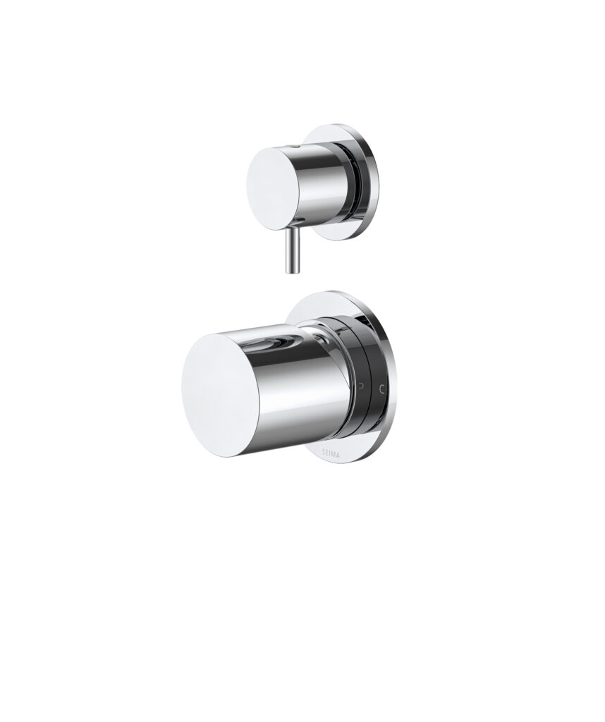 Enna Diverter Mixer with Separate Backplates - Lead Free - Chrome