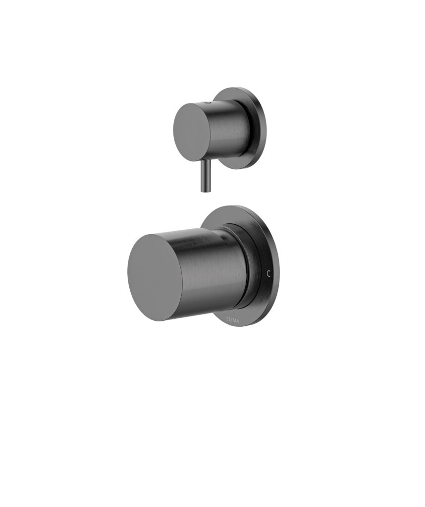 Enna Diverter Mixer with Separate Backplates - Lead Free - Gunmetal