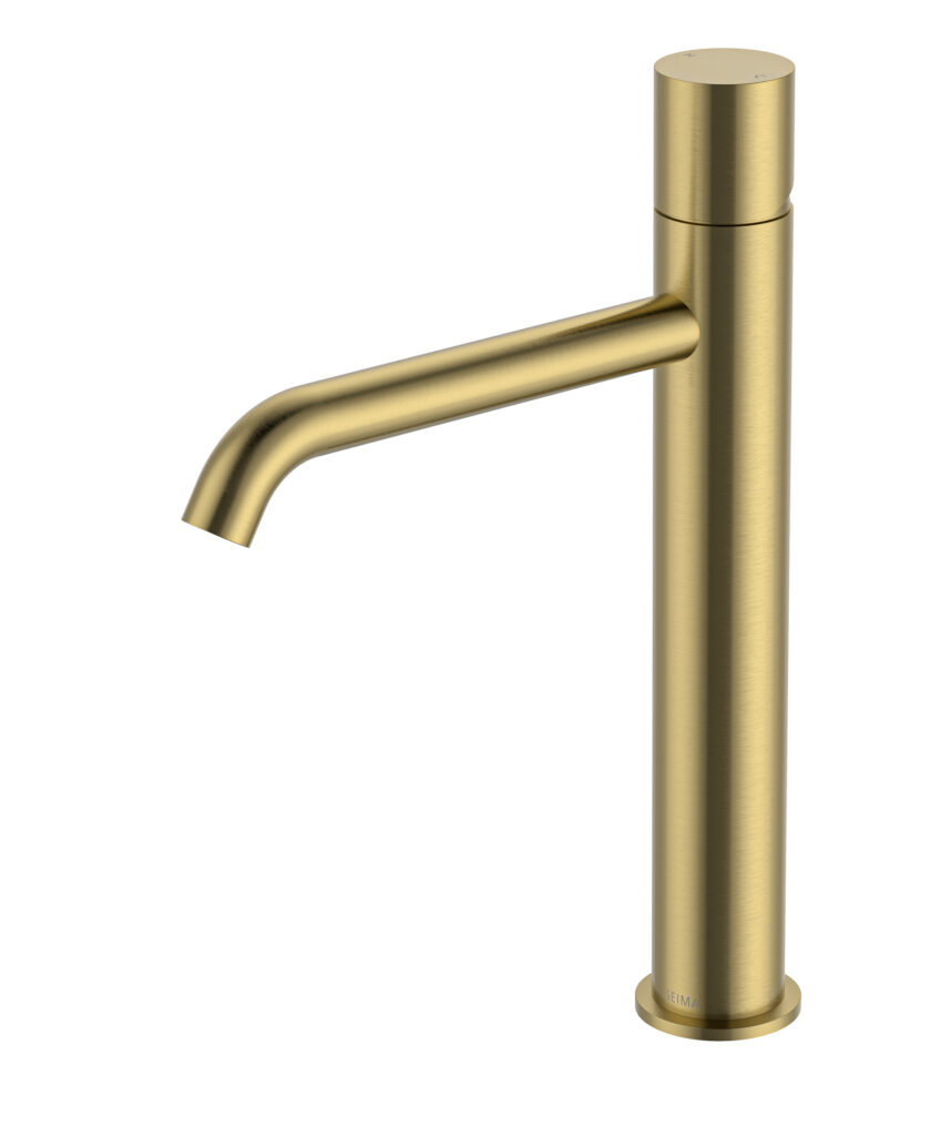 Enna Tall Basin Mixer - Lead Free - Brushed Gold