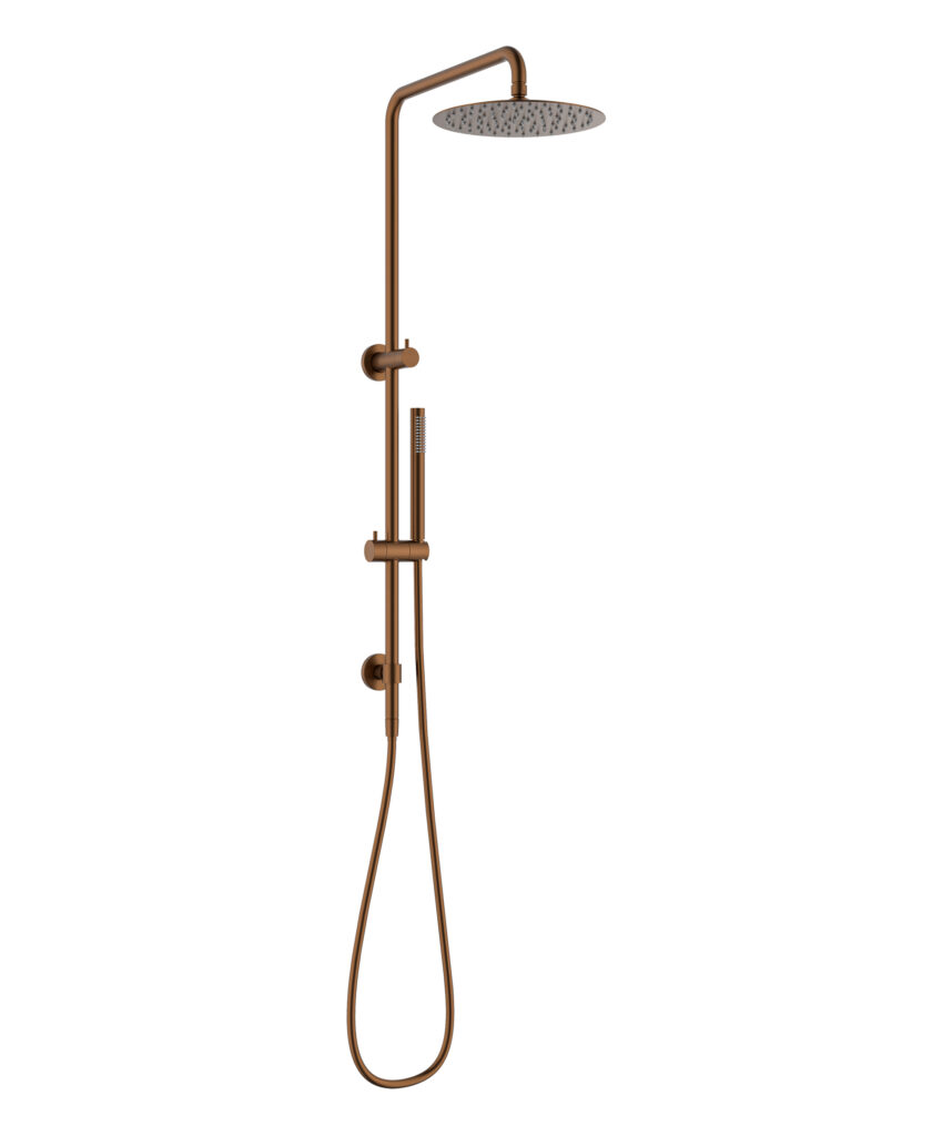 Enna Twin Shower - Brushed Bronze