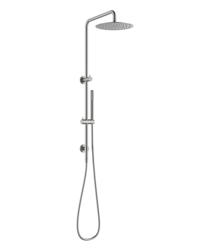 Enna Twin Shower - Brushed SS