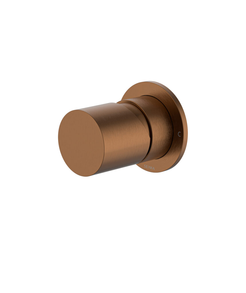 Enna Wall Mixer with 60mm Backplate - Lead Free - Brushed Bronze