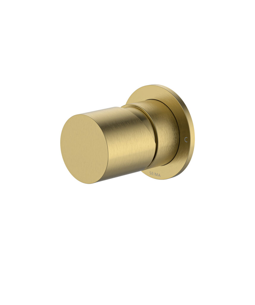 Enna Wall Mixer with 60mm Backplate - Lead Free - Brushed Gold