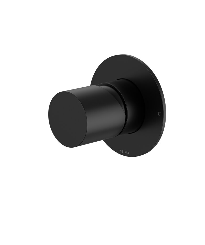 Enna Wall Mixer with 80mm Backplate - Lead Free - Black Matte
