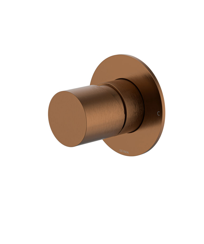Enna Wall Mixer with 80mm Backplate - Lead Free - Brushed Bronze