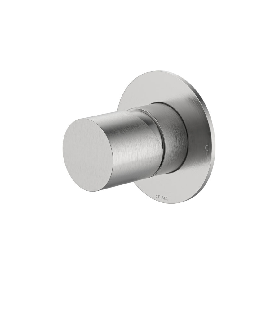 Enna Wall Mixer with 80mm Backplate - Lead Free - Brushed SS