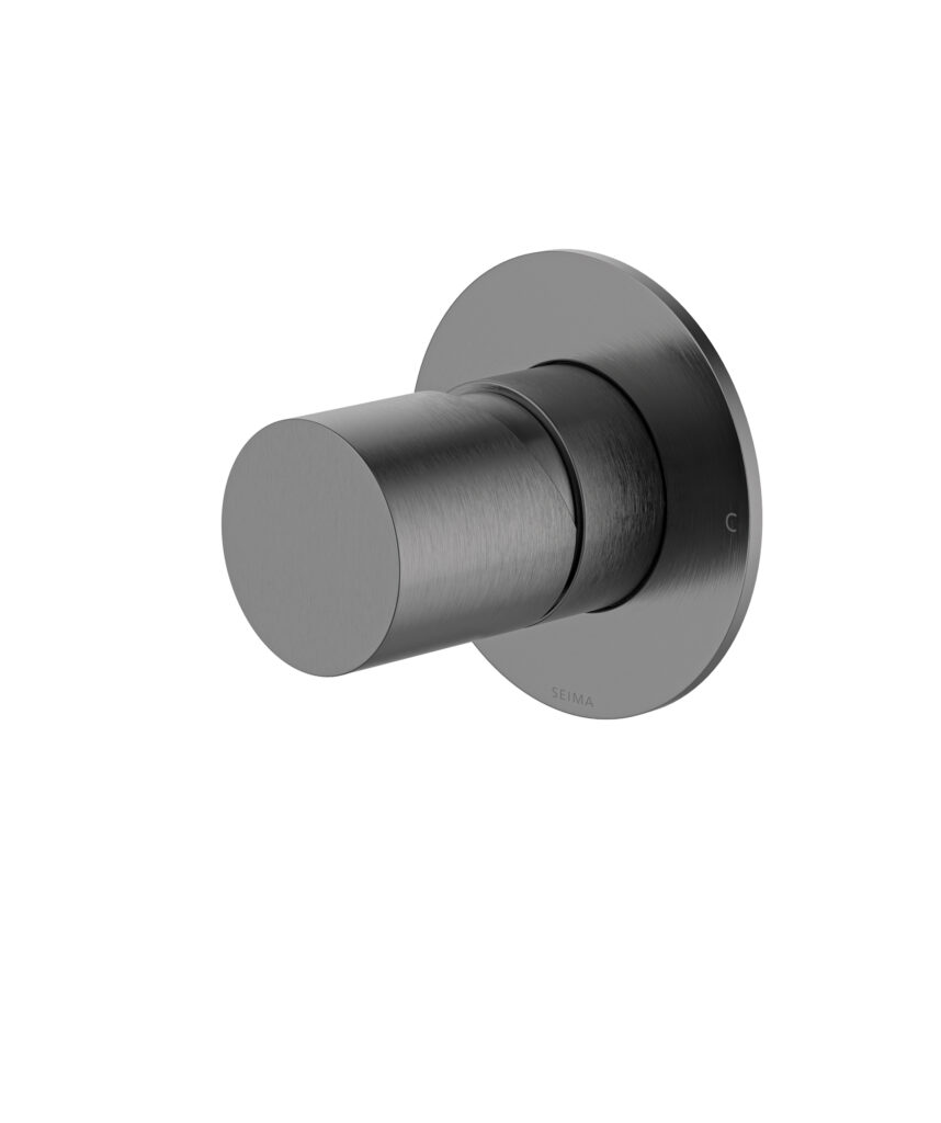 Enna Wall Mixer with 80mm Backplate - Lead Free - Gunmetal