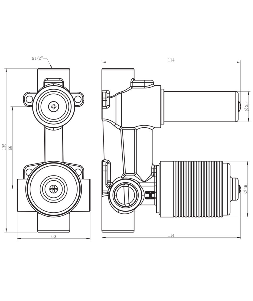 Inwall Body for Diverter Mixers