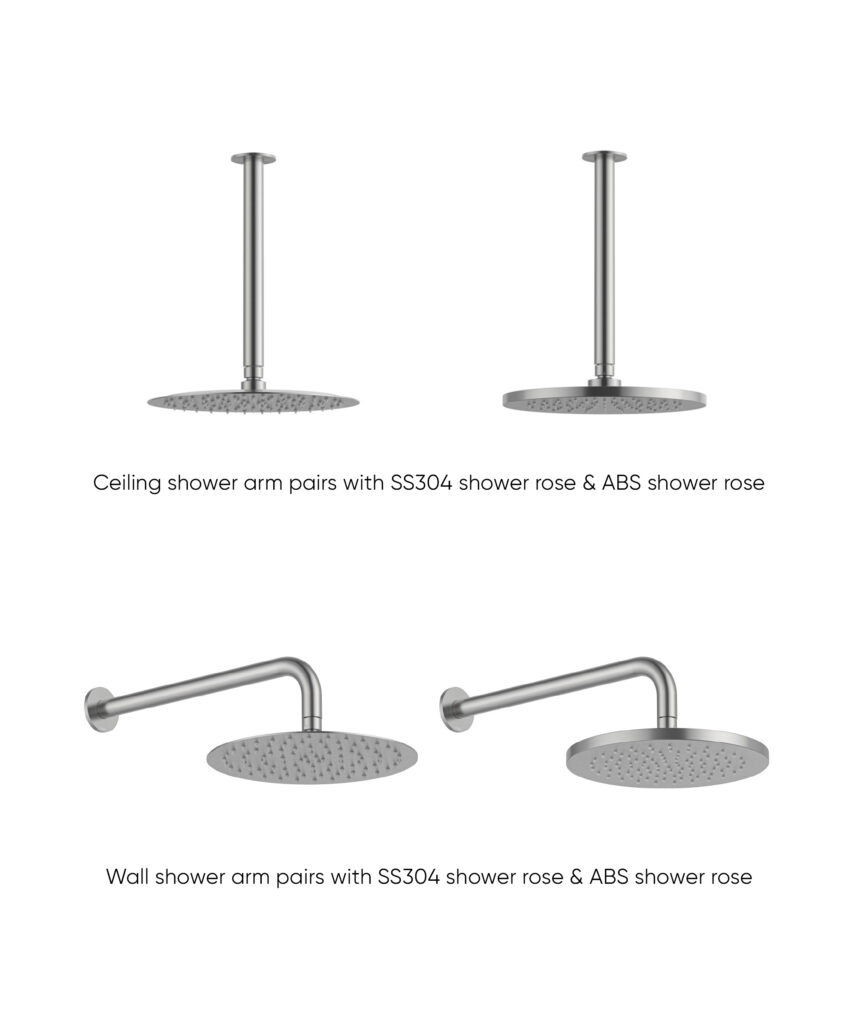 Anson Shower Rose ABS - Black Matte
