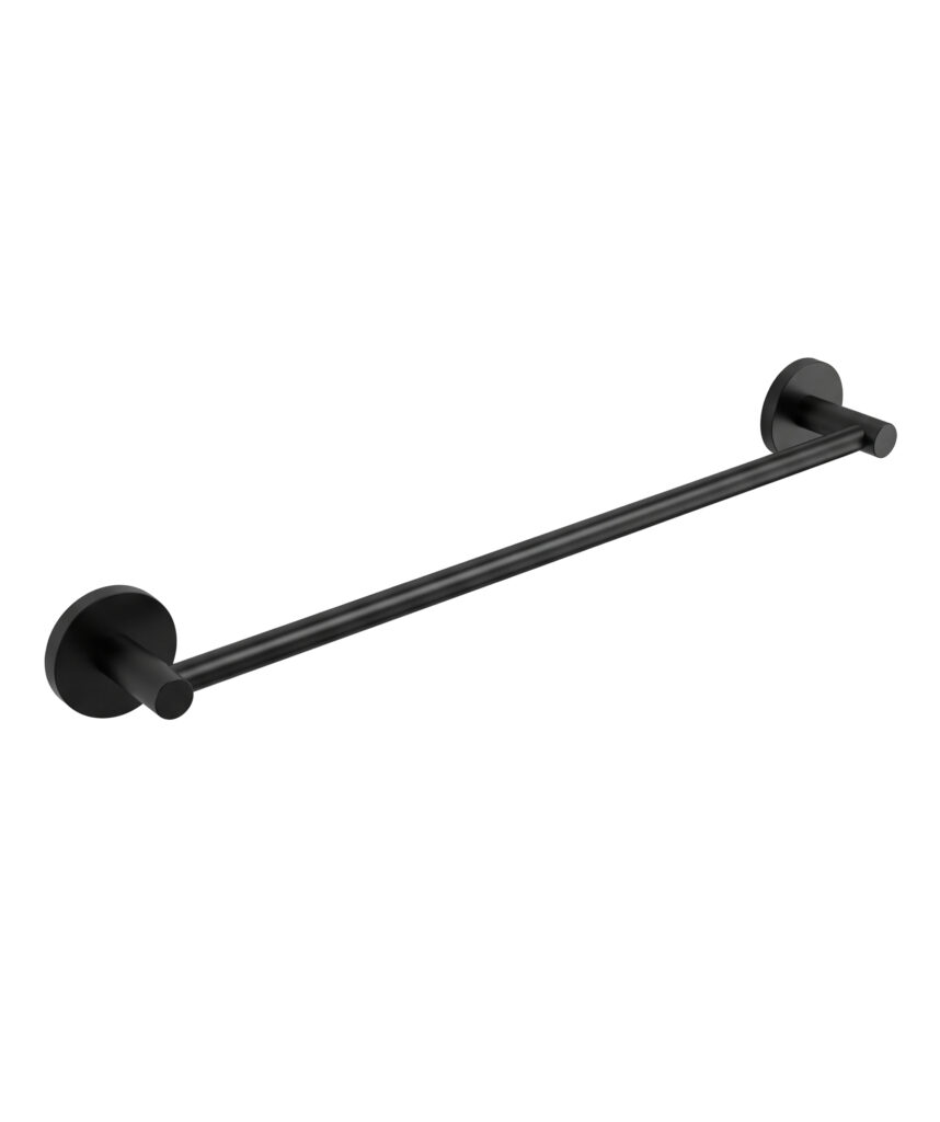 Anson Round Hand Towel Rail 450mm - Black Matte