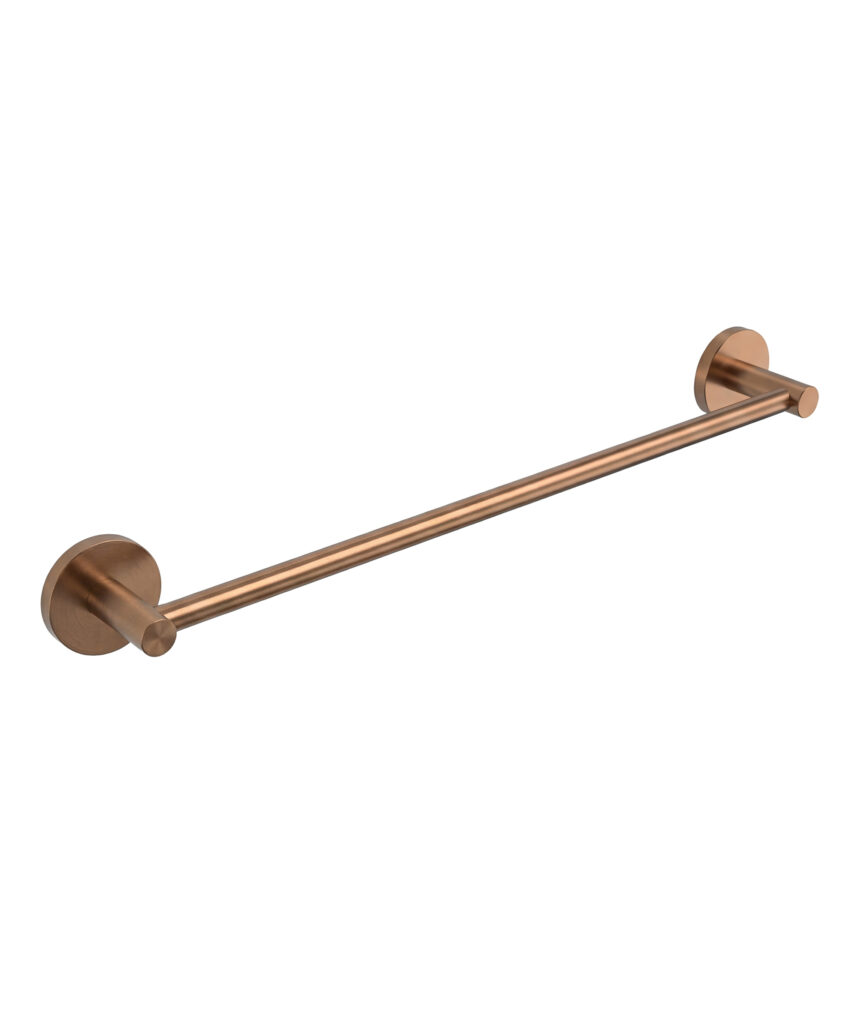 Anson Round Hand Towel Rail 450mm - Brushed Bronze