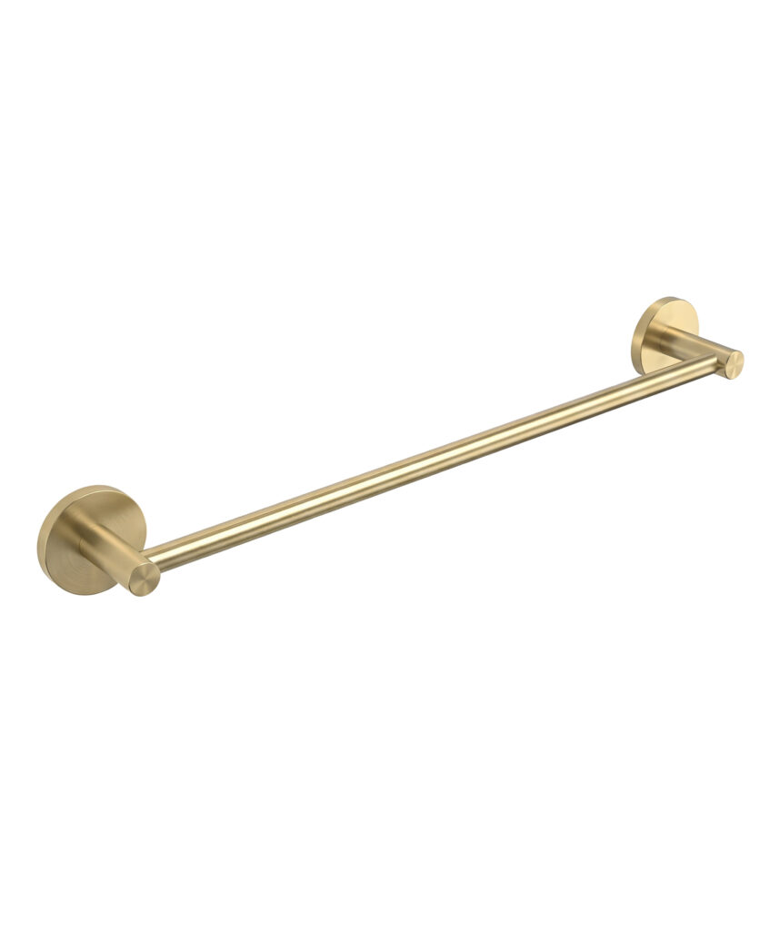 Anson Round Hand Towel Rail 450mm - Brushed Gold