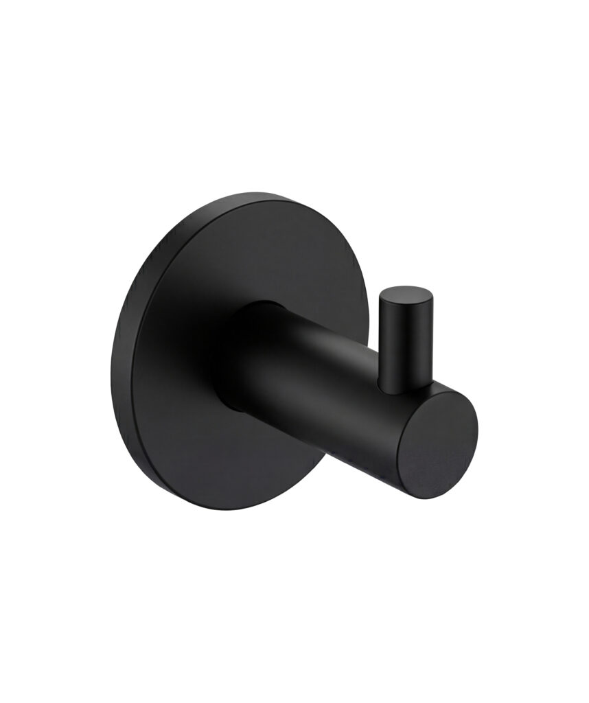 Anson Round Robe Hook - Black Matte