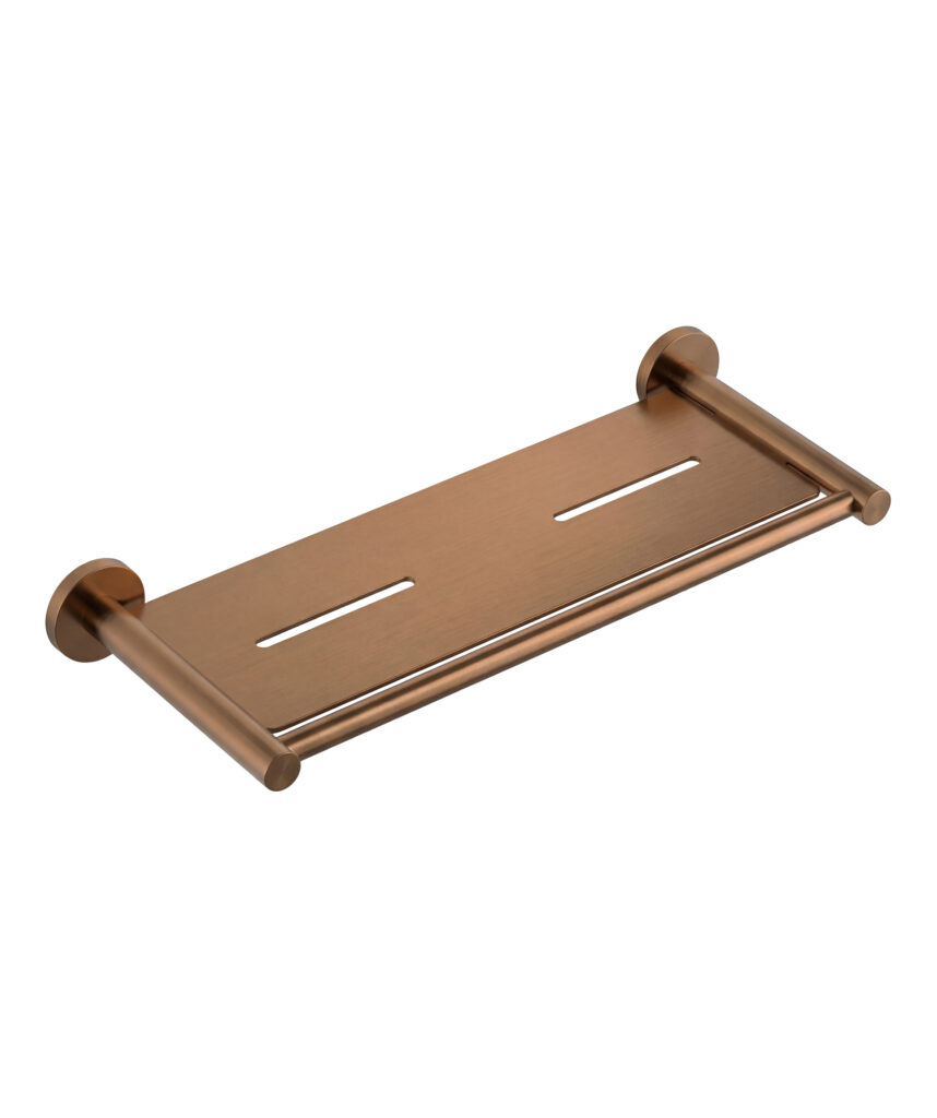 Anson Round Shower Shelf - Brushed Bronze