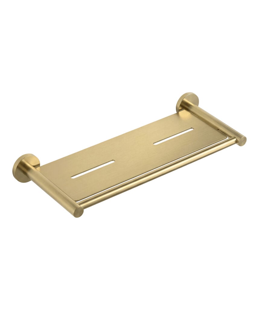 Anson Round Shower Shelf - Brushed Gold