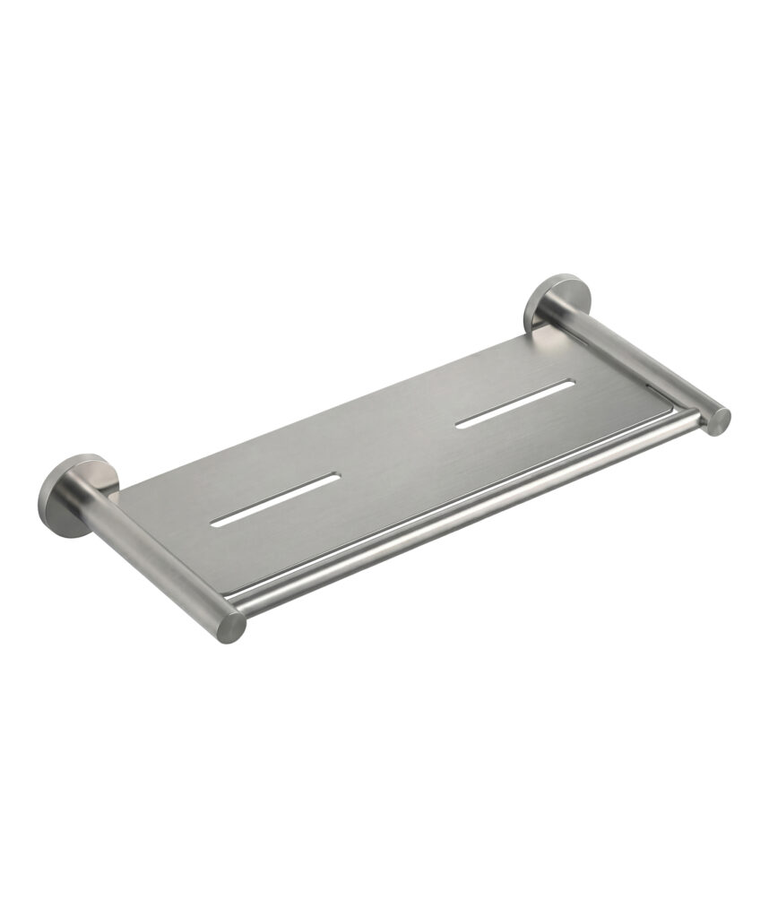 Anson Round Shower Shelf - Brushed SS