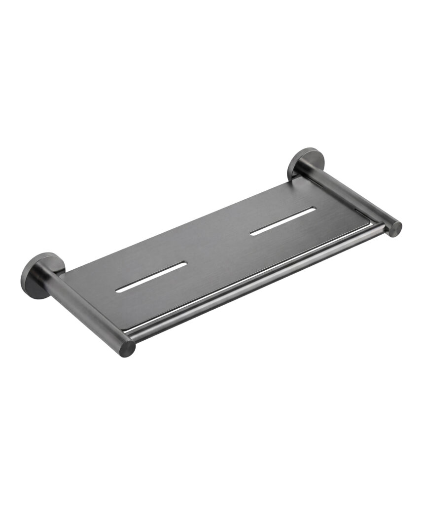 Anson Round Shower Shelf - Gunmetal