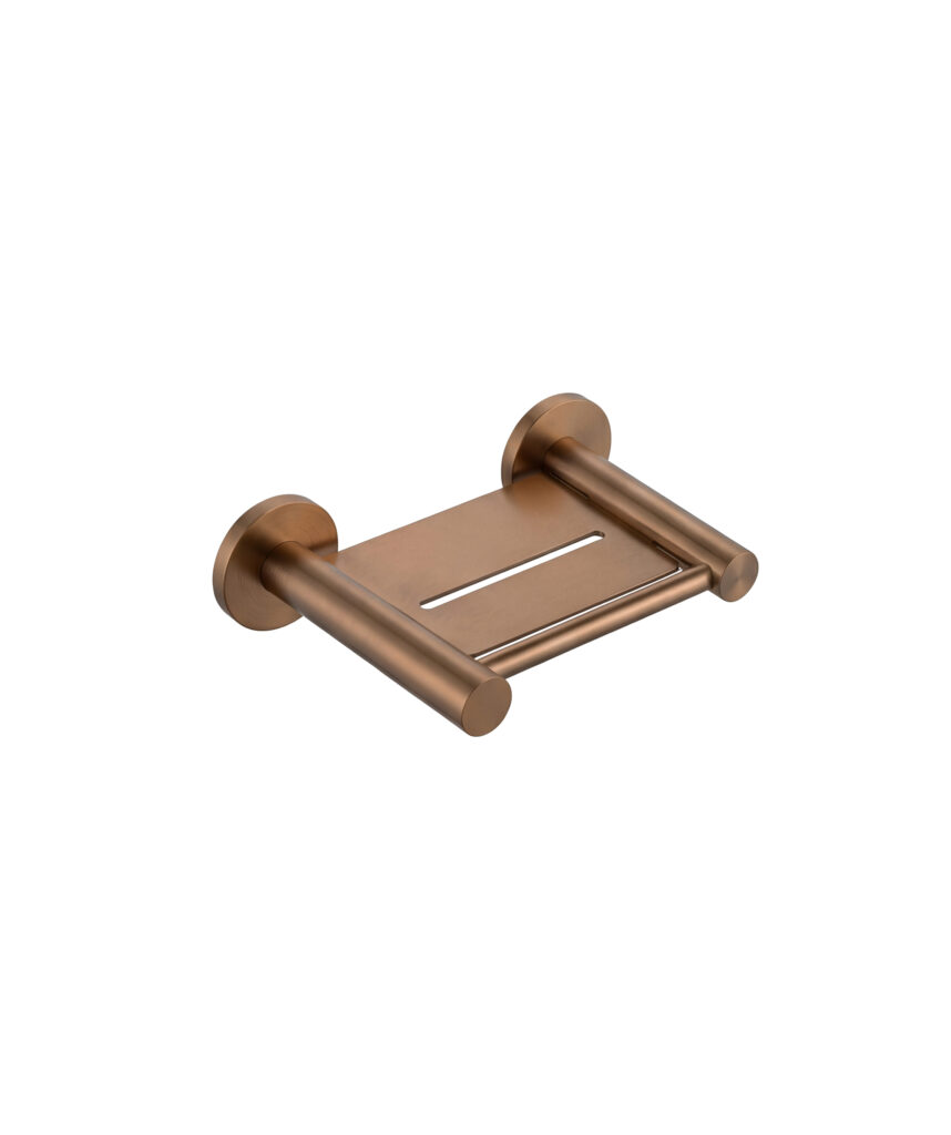 Anson Round Soap Shelf - Brushed Bronze