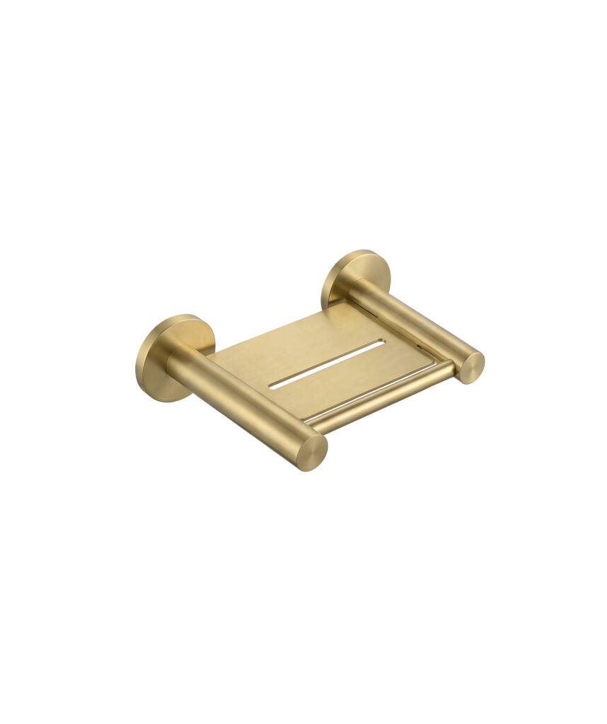 Anson Round Soap Shelf - Brushed Gold