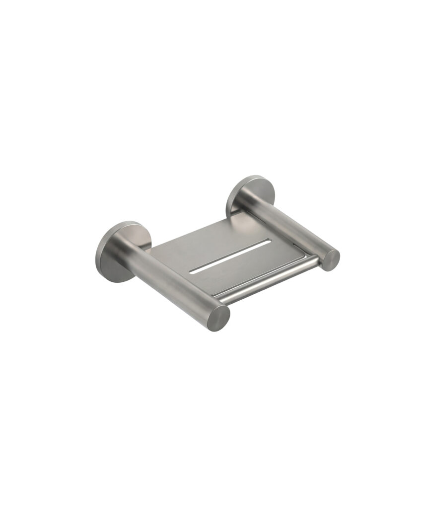 Anson Round Soap Shelf - Brushed SS