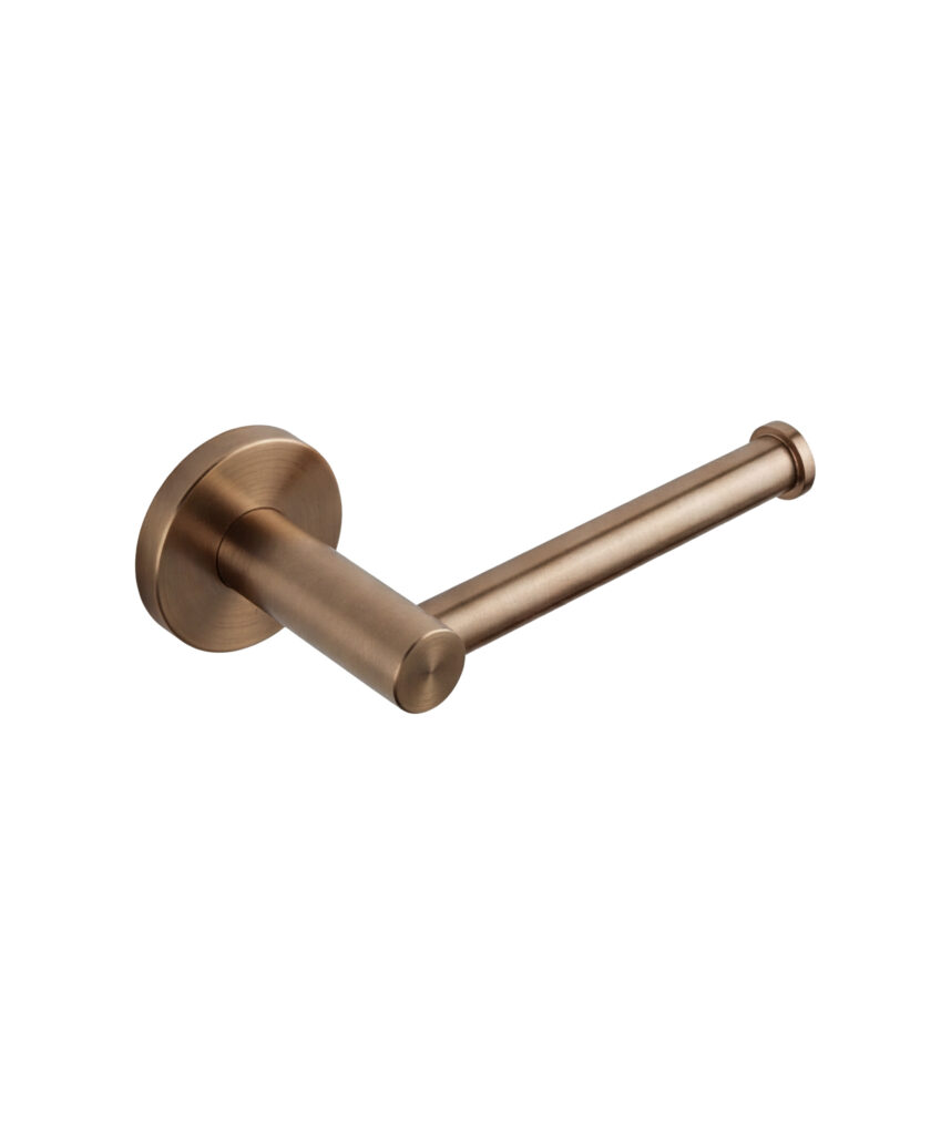 Anson Round Toilet Roll Holder - Brushed Bronze