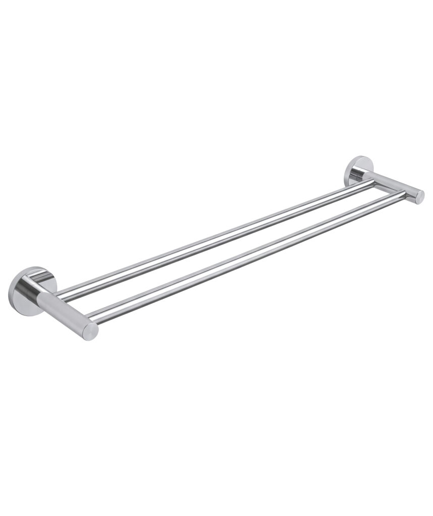 Anson Round Towel Rail Double 600mm - Chrome