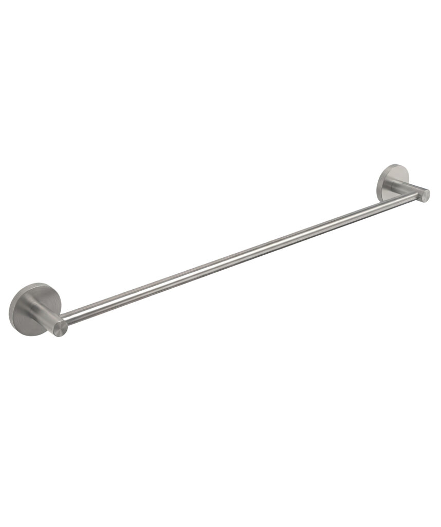 Anson Round Towel Rail Single 600mm - Brushed SS
