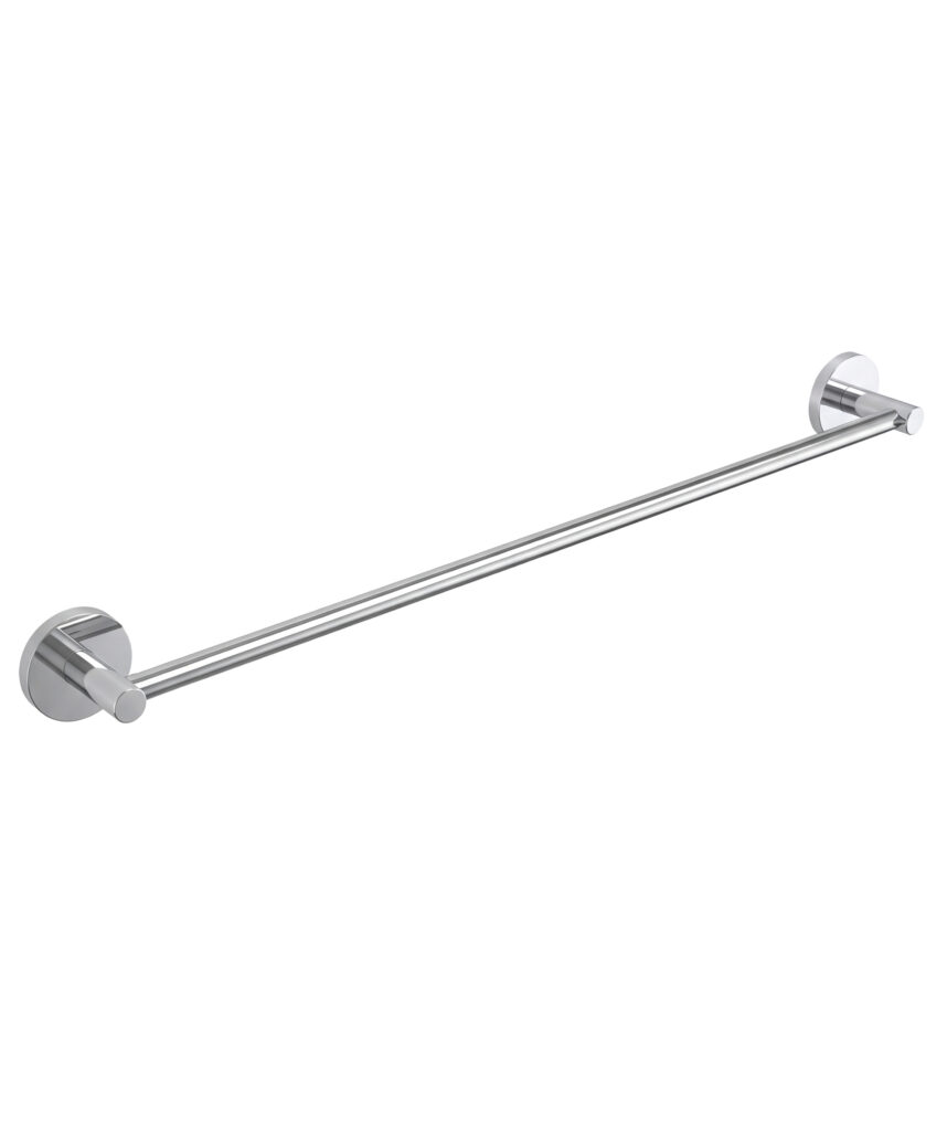 Anson Round Towel Rail Single 600mm - Chrome