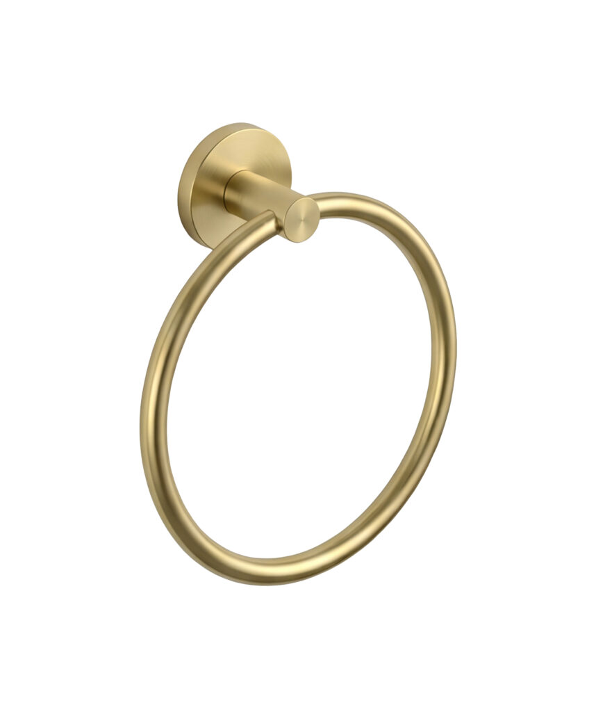 Anson Round Towel Ring - Brushed Gold