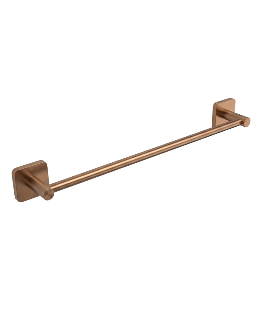 Anson Square Hand Towel Rail 450mm - Brushed Bronze