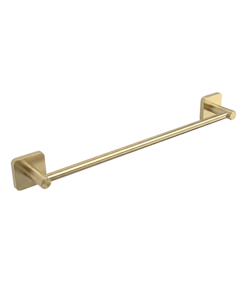 Anson Square Hand Towel Rail 450mm - Brushed Gold