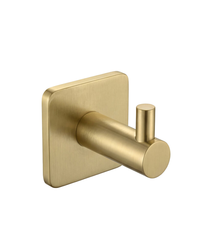 Anson Square Robe Hook - Brushed Gold